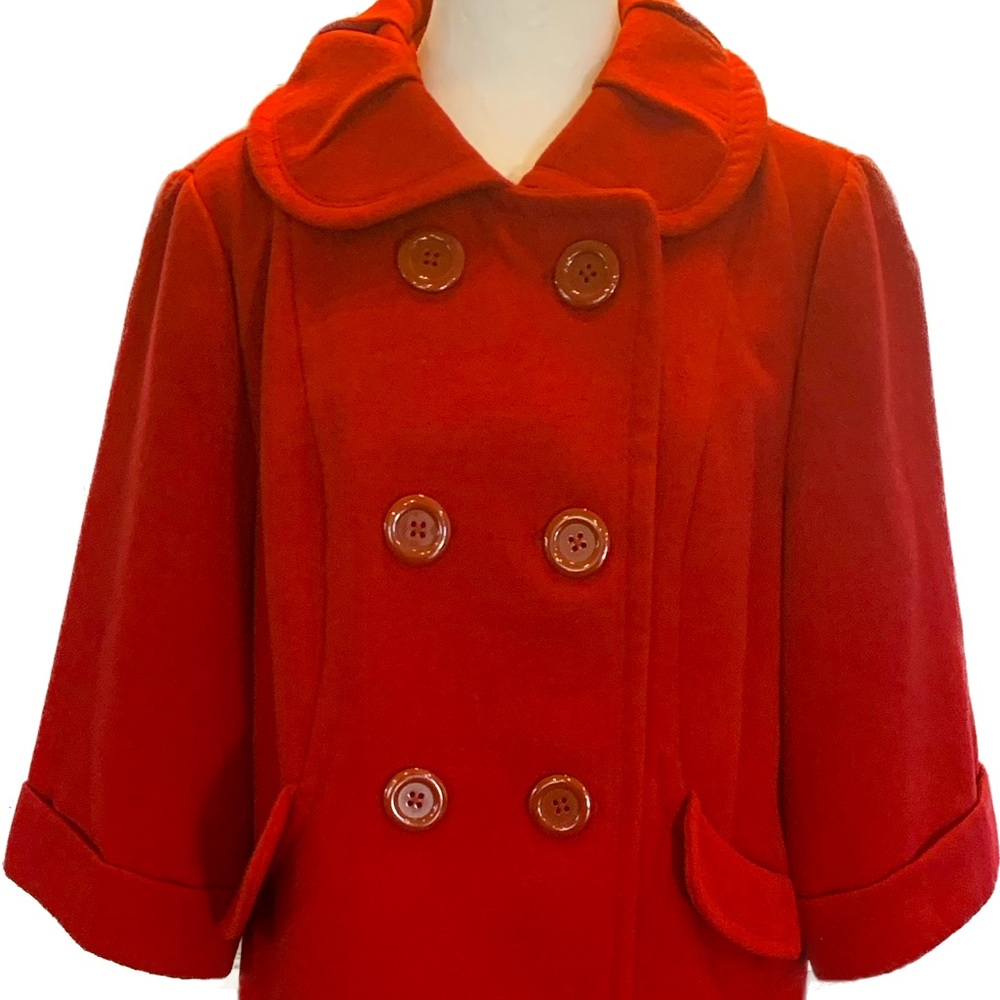 Stunning FOEVER 21 large red wool coat
